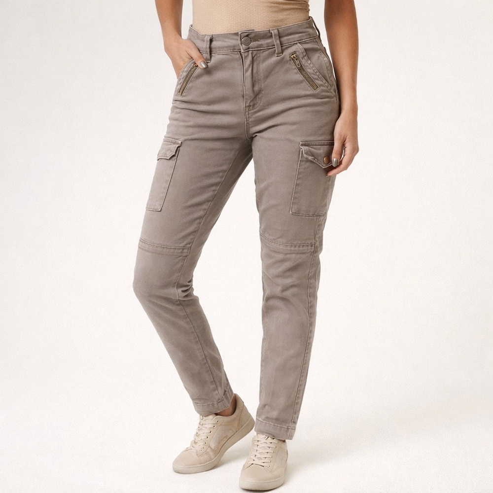 3/$25 | Ashley Mason Taupe Cargo Pants - Utility Chic Retro